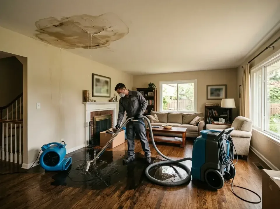 attic-pipe-burst-ceiling-drip-008 — frequently asked questions, Water Damage Restoration & Carpet Care in Janesville, WI